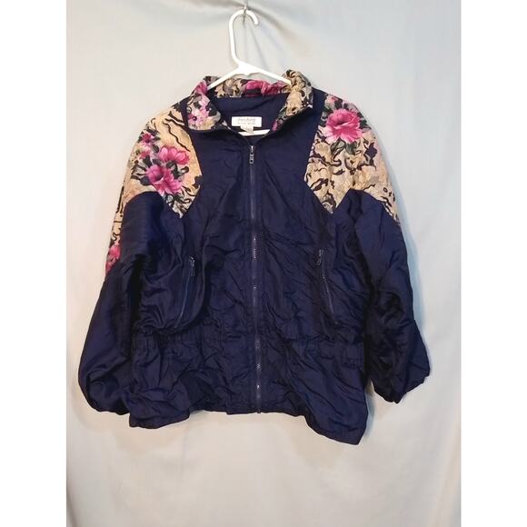 Super Sports navy and floral jacket - Picture 3 of 7